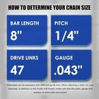 8 Inch Chainsaw Chain 1 4  Pitch 47 Drive Links  043  Gauge 4 Pack