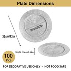 100 Pcs Charger Plates Bulk  13 Inch Plastic Round Charger Dinner Plates Elegant