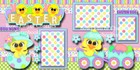 Easter     2 Premade Scrapbook Pages Paper Piecing Layout Printed 12x12   Cherry
