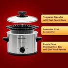 Small Slow Cooker Stainless Steel Crock Pot Mini Kitchen Appliance Portable New