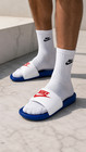 Nike Benassi Jdi Men s Slide Sandals Game Royal White University Red New Box