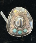 Navajo Handmade Cowboy Hat Ring By Artist Bobby Platero   Running Bear