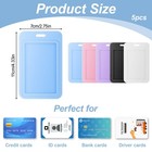 5 Pcs Sliding Badge Holder  Sliding Id Badge Holder With Clear Window Vertical H