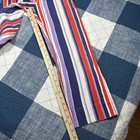 Vintage 70s Girls Wide Leg Striped Pants Red Blue Purple High Waist Size 10-12