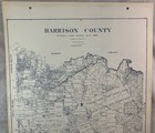 Antique General Land Office Map Harrison County Texas Showing Plats   
