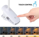 Clip-on Reading Light - Amber Rechargeable Book Light  5 Brightness Levels  Flex