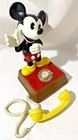 1970 s Mickey Mouse Rotary Standing Dial Phone Walt Disney Productions Vintage