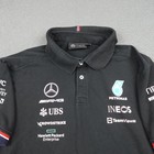 Mercedes-amg Petronas Shirt Polo Mens Xl Black Formula 1 Racing