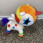Lot Of 2 Tokidoki Bowie 8   unicorno Rainbow Unicorn   Striped Zebra Plush Aurora