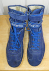 Men   s Sparco    the Race 2    Blue Suede Driving racing Shoes Size 8 Vintage 80s 41