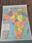 Large Aj Nystrom Africa Chicago Company Pull Down Political Teaching Map 44x54