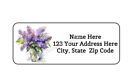 30 Lilac Flower Personalized Return Address Labels 1 In X 2 625 In