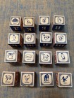 Uncle Goose Classic Greek Wooden Alphabet Abc Blocks Numbers Animals 16 Blocks