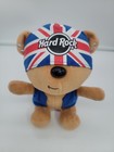 Hard Rock Cafe Union Jack Teddy Bear Plush 7    London England Uk Stuffed Animal