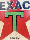 Texaco Gas And Oil Round 12  Retro Metal Rustic Sign Gas Station Wall Art Decor