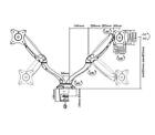 Dual Arm Tv Lcd Monitor Desk Mount Bracket Articulating Swivel Gas Spring