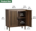 Sideboard Cabinet W  Adjustable Shelf Freestanding Small Buffet W  Storage