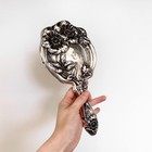 Antique Sterling Silver Victorian Vanity Hand Mirror Art Nouveau Repousse Roses