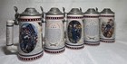 Longton Crown Heroes Of The Civil War Tankard Stein Set Of 5 Near Mint