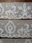 Antique Lace - Long Flounce Of Point De Paris Bobbin Lace  Circa 1900