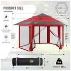 Crown Shades 13x13 Pop Up Gazebo  Canopy Tent For Events  Red   Grey used 