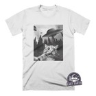 Cat Ufo Selfie Shirt Funny Alien Shirt Cat Selfie Vintage Flying Saucer Graphic