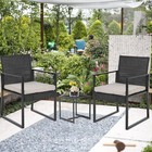 3 Piece Wicker Patio Furniture Patio Set Chairs Bistro Set Outdoor Rattan Set