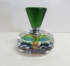 Art Glass Rainbow Prism Faceted Perfume Bottles W dauber - Set Of 2 - Euc