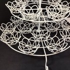 Three Tiered Cupcake Muffin Holder Display 24 Pieces White Metal 17    Tall 15    W