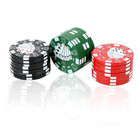 Tobacco Herb Grinder Spice Herbal 3 Layer Metal Smoke Crusher Poker Chip Style