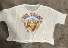 Van Halen Live 1982 Tour White T-shirt Unisex Men s Large Sheer Cotton Vintage D