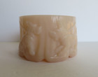 Vintage Akro   Opaque Pink   Scottie Powder Jar box   No Lid