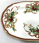 Tiffany   Co  Holiday Garland Oval Serving Platter 12       7 5        Japan