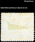 Western Australia 1882 Sc 50 Swan Yellow 2p Used P12 Wm 2 F vf