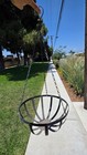 Vintage Iron Hanging Plant Basket Metal Wire Planter Patina Rustic Garden 12 dia