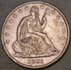 1861 O Liberty Seated Half Dollar Very Rare W-13 Csa Obv Bisected Date Die Crack