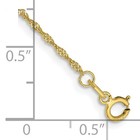 1 1mm Singapore Chain Anklet Bracelet 9 Inch 10k Yellow Gold
