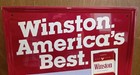 Vntg 1984 Winston America s Best Rj Reynolds Tobacco Cigarette Metal Store Sign 