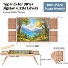 Wooden 1000pc Puzzle Table Folding Legs 4 Drawers 16 Sorting Grids