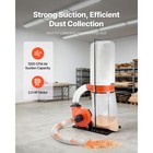 Uimoso 2 0hp Dust Collector With 1200 Cfm And Vortex Cone  3400 Rpm