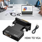 Vga To Hdmi Adapter Full Hd 1080p Audio Video Converters Laptop Pc To Tv Hdtv   