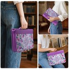 Bible Cover Case For Women Pu Leather Woman Book Carrying Bag Purple 