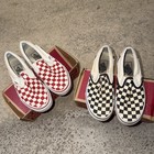 Size 4 5 Kid 6 0 Women   Lot Of 2 Vans Checkered Slip-on   Used With Boxes