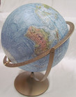 Vintage Replogle Land And Sea Globe 12  Double Axis Raised Texture Ussr 1960-70s