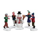 Christmas Village Snowman Figurines Set Of 3  Holiday Decor  Winter Scene