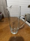 Vintage 8 5    Martini Pitcher Handblown Glass Cocktail Pitcher With An Ice Lip 