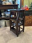 Antique French Library Folding Stairs  Steps  Stool