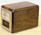 Vintage Post Office Box Door Bank gun Safe-size 2  grecian -walnut