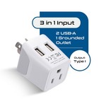 Australia  New Zealand  China Travel Adapter Plug With Dual Usb Input - Ultra   