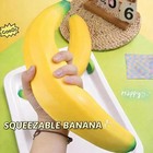 Jumbo Banana Squishy Toy Stress Reliever Slow Rising Squeeze Fruit